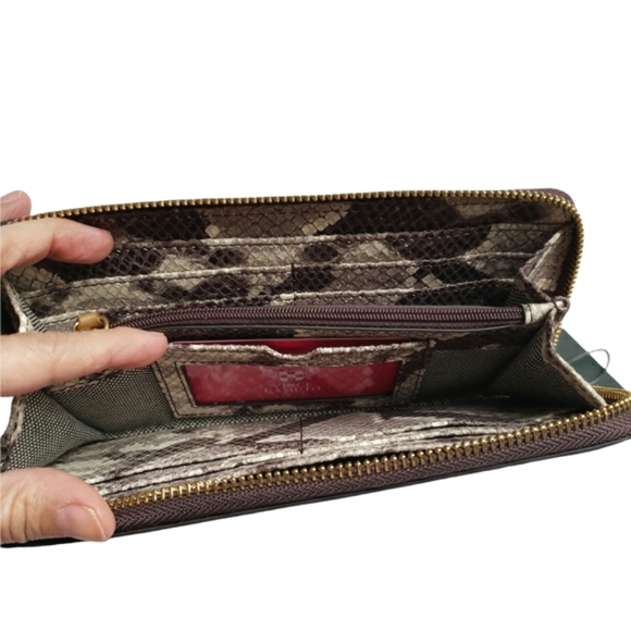 Vince Camuto Snakeprint Marley Zip Around Wallet - Picture 6 of 8